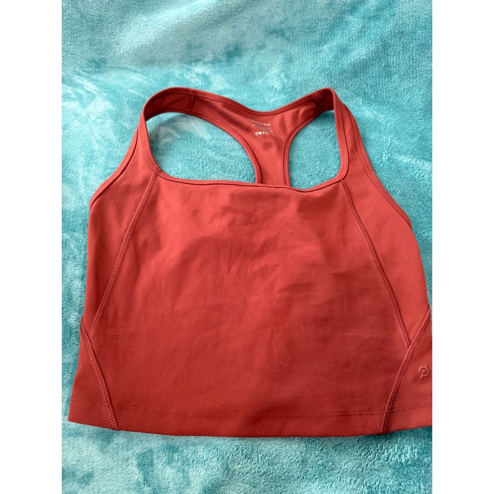 Peloton Womens Racerback Sports Bra Terracotta Red Small‎ RN150110 Activewear